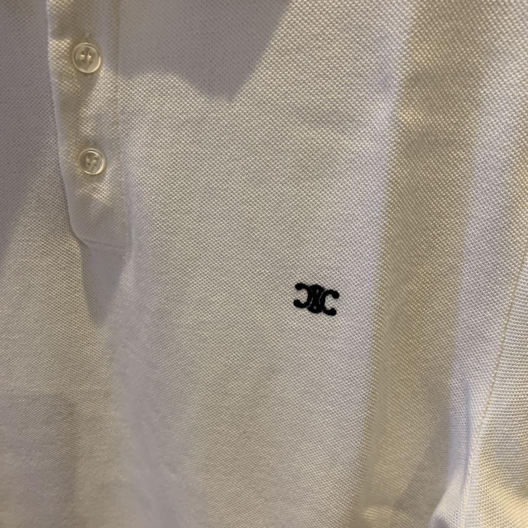 CELINE ホワイト ポロシャツ