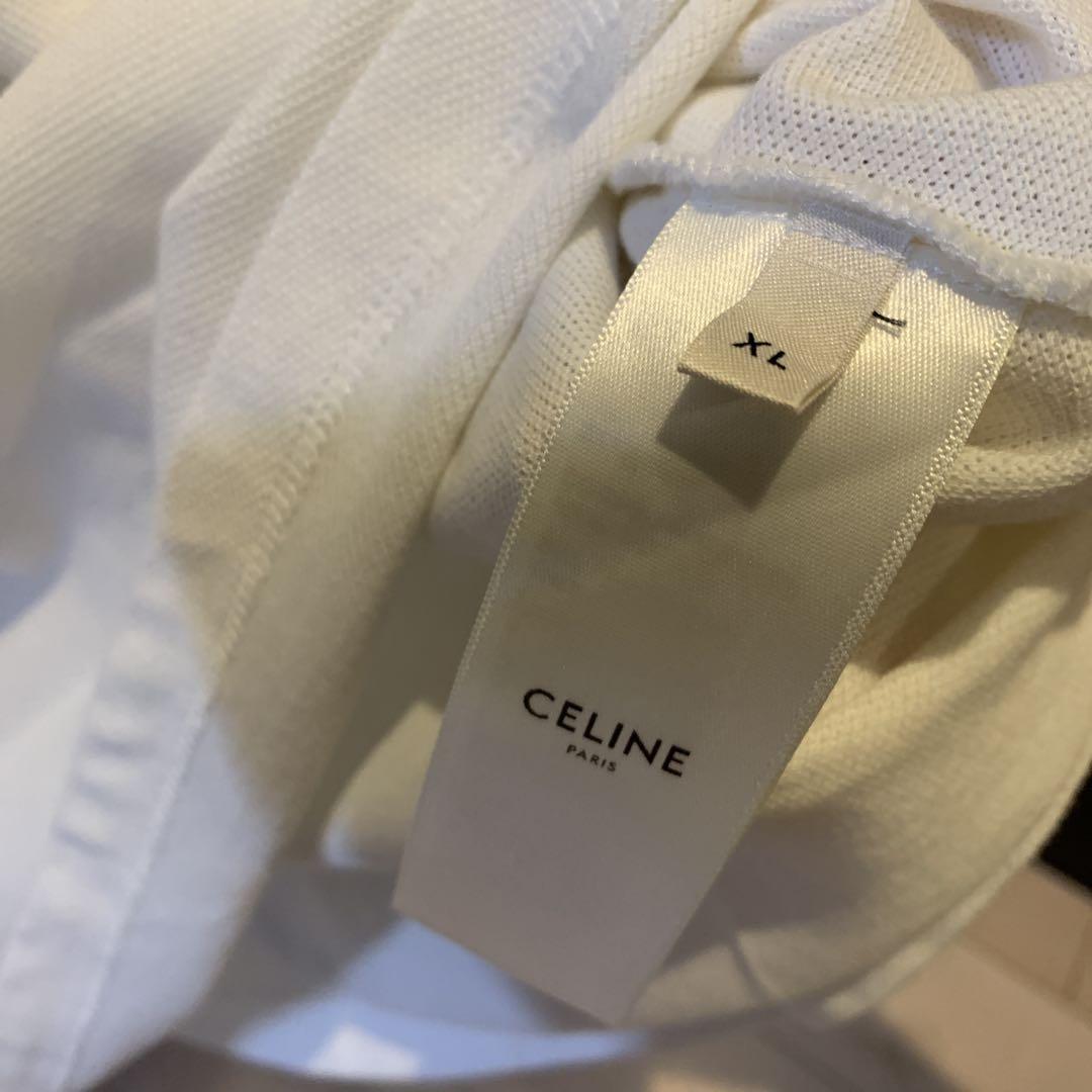 CELINE ホワイト ポロシャツ