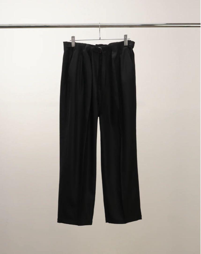 パンツ ANCELLM BACKSATIN BELTLESS SLACKS(1)