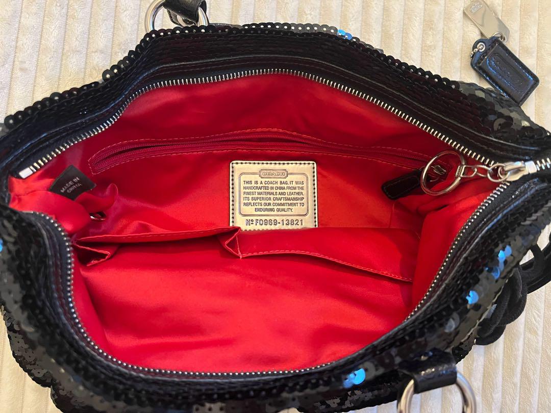 美品　COACHコーチ　2wayポピー　スパンコールバッグ
