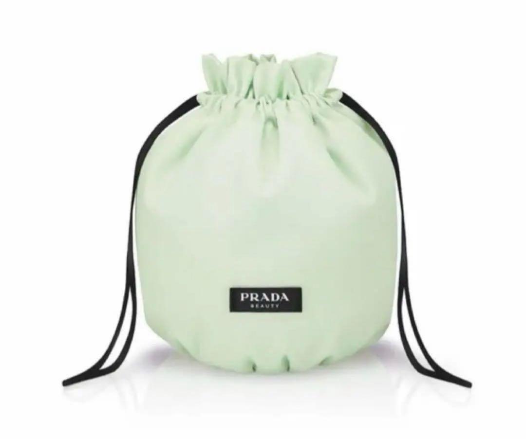 お気にいる 新品】PRADA BEAUTY ＆巾着ポーチ ライトグリーントートバッグ バッグ