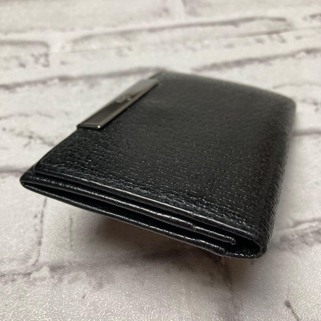 GUCCI　グッチ☆カードケース　ブラック　レザー　名刺入れ　ロゴプレート