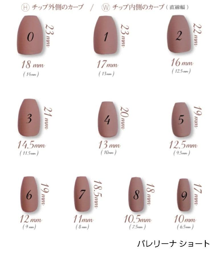 チップの種類/横幅サイズ早見表 ✳チップの種類⁄横幅サイズ早見表✳