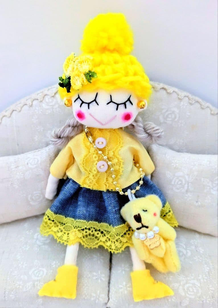 ハンドメイド ドールチャーム バッグチャーム お人形 ハンドメイド ドールチャーム バッグチャーム お人形