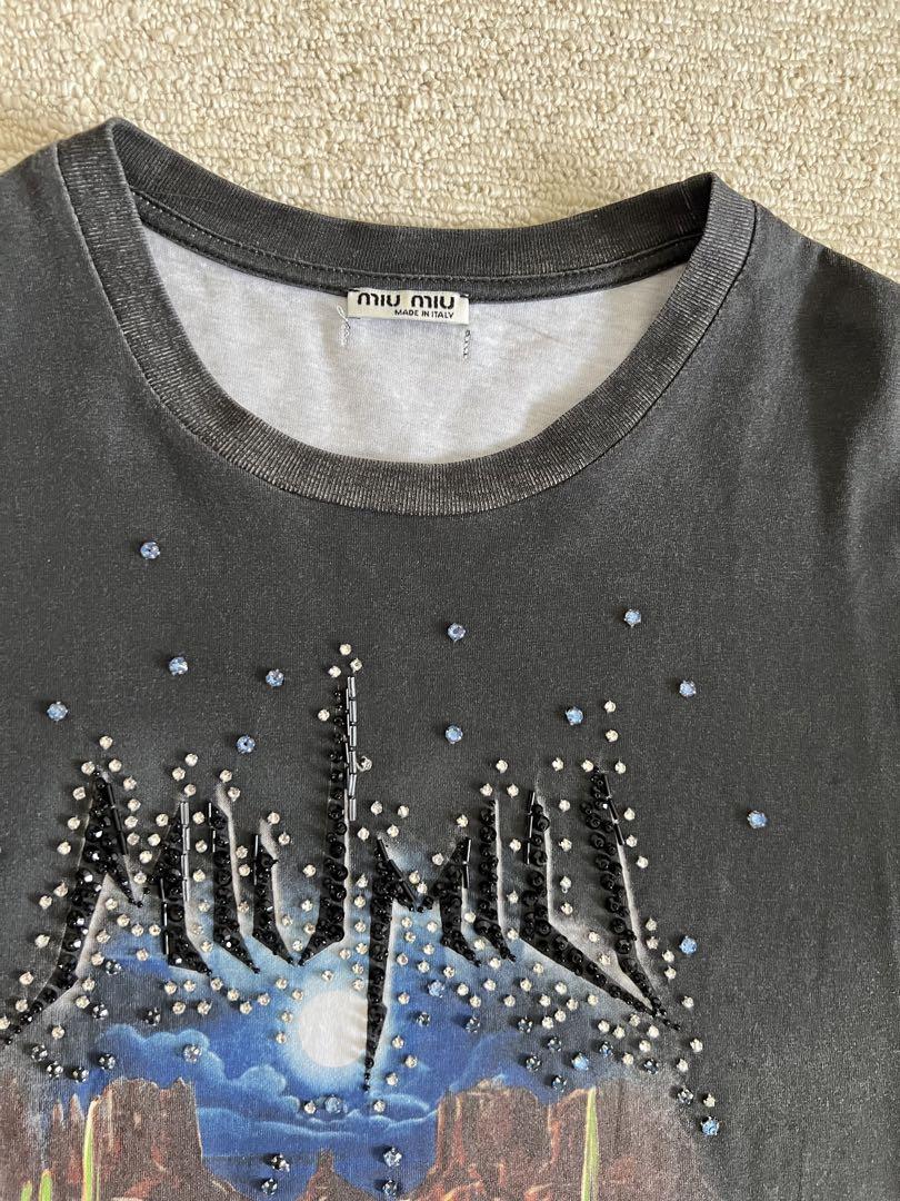 ミュウミュウ レディース   Tシャツ サイズ M ブラック miu miu