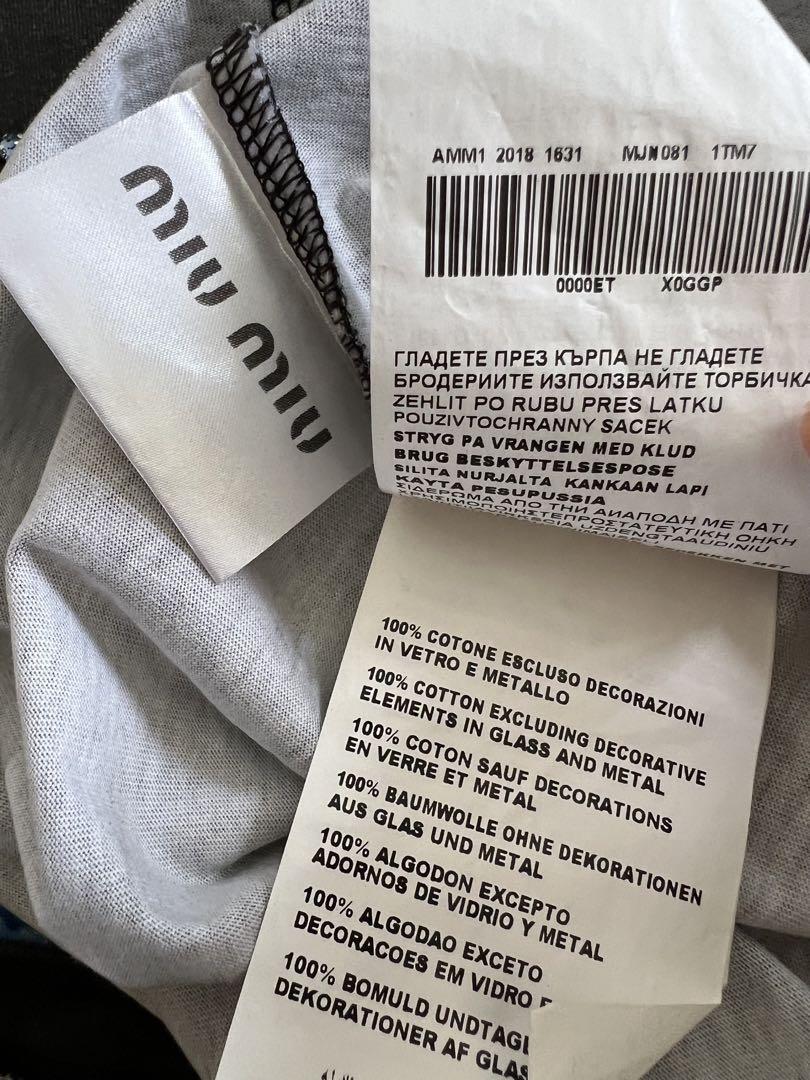 ミュウミュウ レディース   Tシャツ サイズ M ブラック miu miu