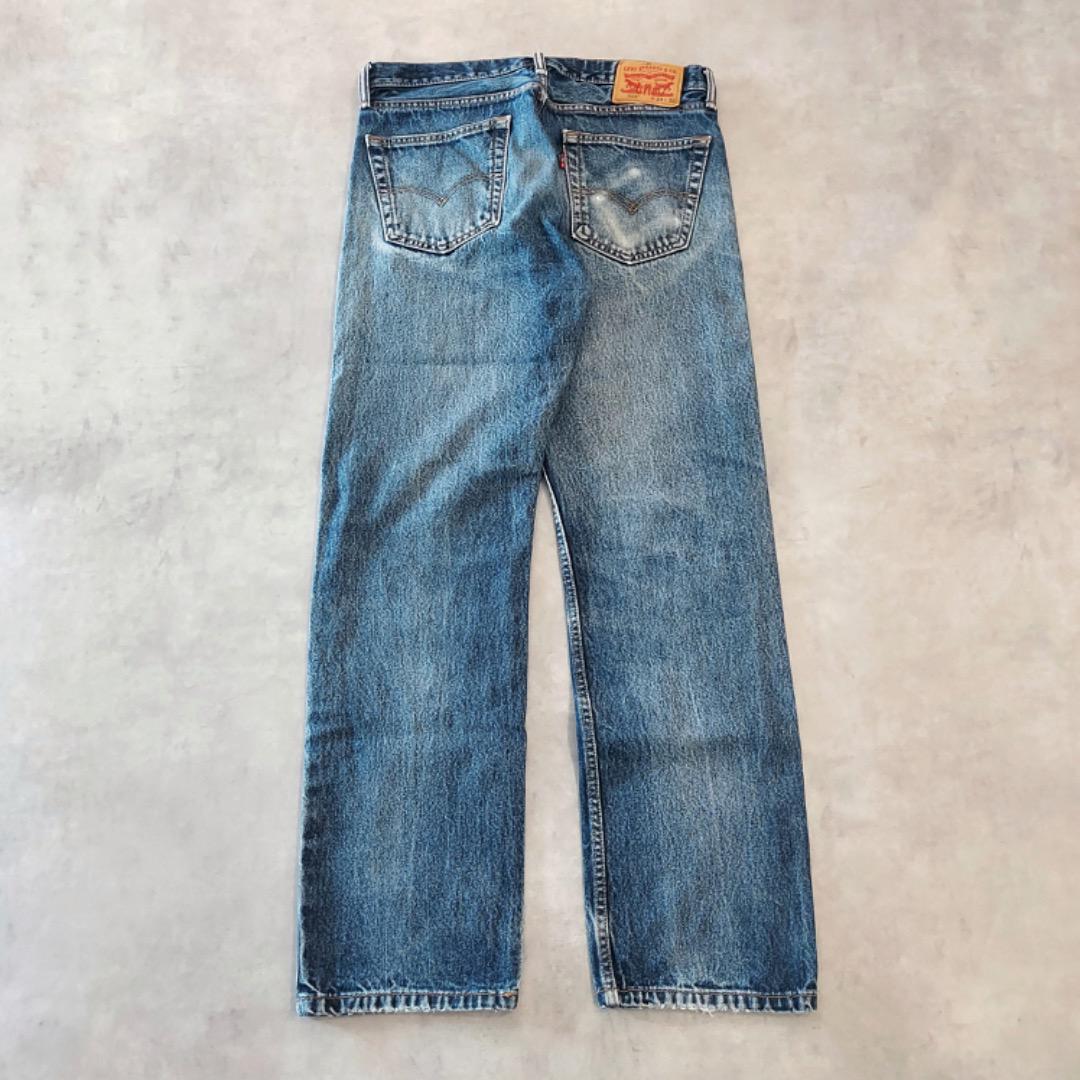 リーバイス505 Levis W34 ブルーデニム 青 ヒゲ 縦落ち 15025