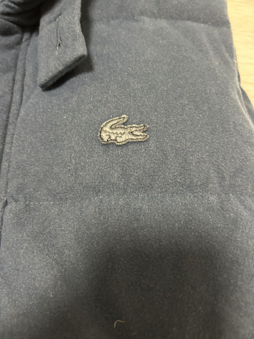 美品 LACOSTE ダウンベスト M フェザー ワンポイント デザイナー