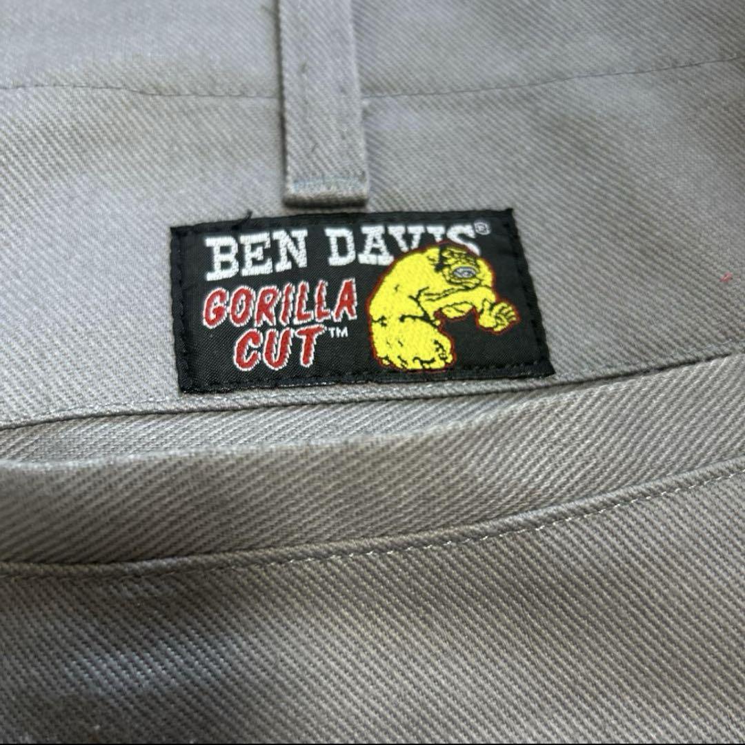 BEN DAVIS ゴリラカット フリスコワークパンツ ライトグレー 36インチ