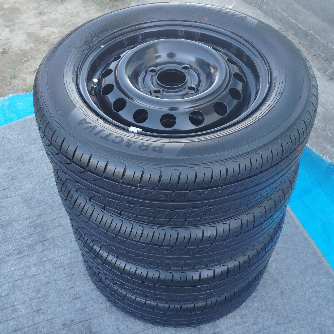 PRACIVA鉄ホイール14インチ4本★175/65R14ラジアルタイヤ付き