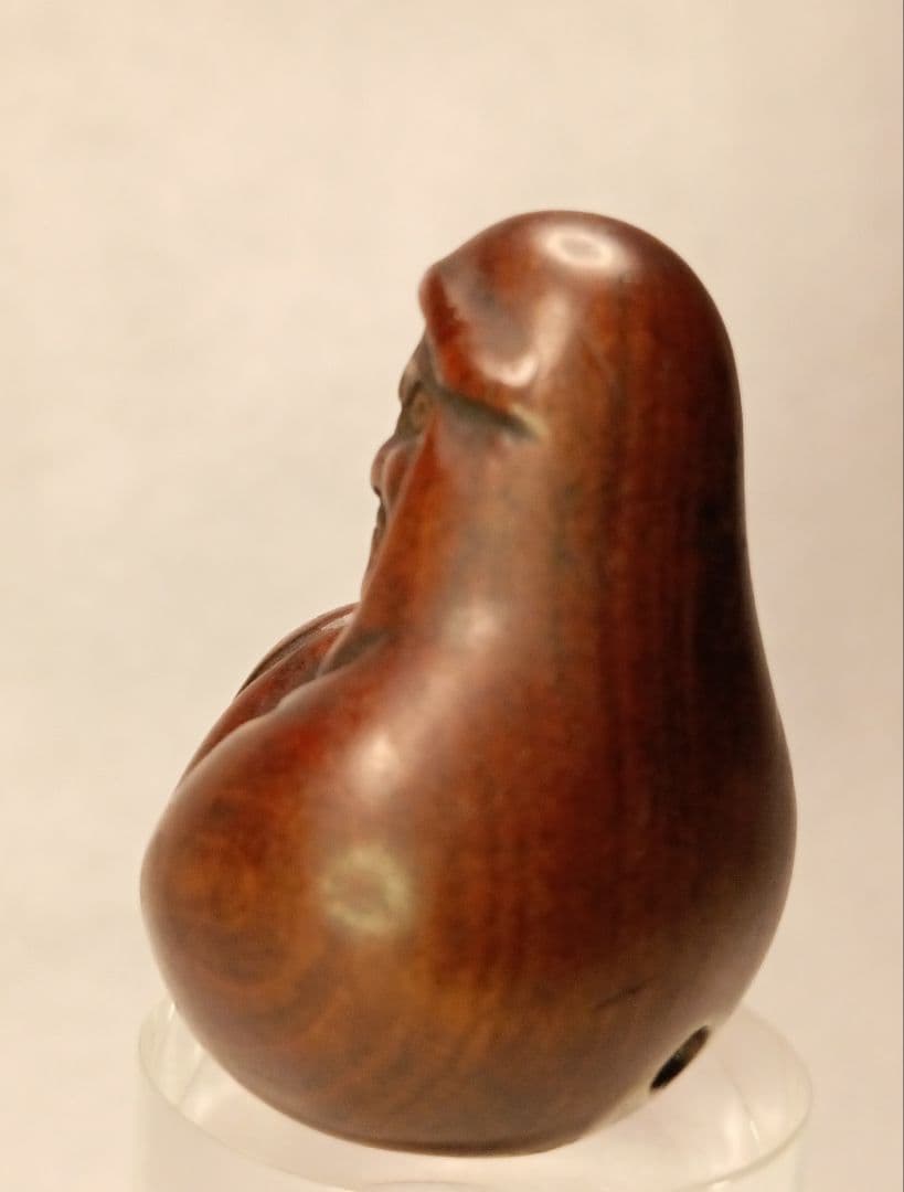 柘植彫 根付 「達磨 図」 江戸時代 柘植彫 根付 「達磨 図」 江戸時代