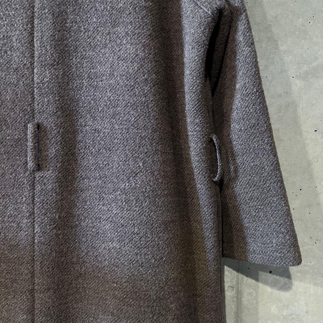 【Ray BEAMS】ノーカラー ロングコート ガウンコート ベルト付き 【Ray BEAMS】ノーカラー ロングコート ガウンコート ベルト付き