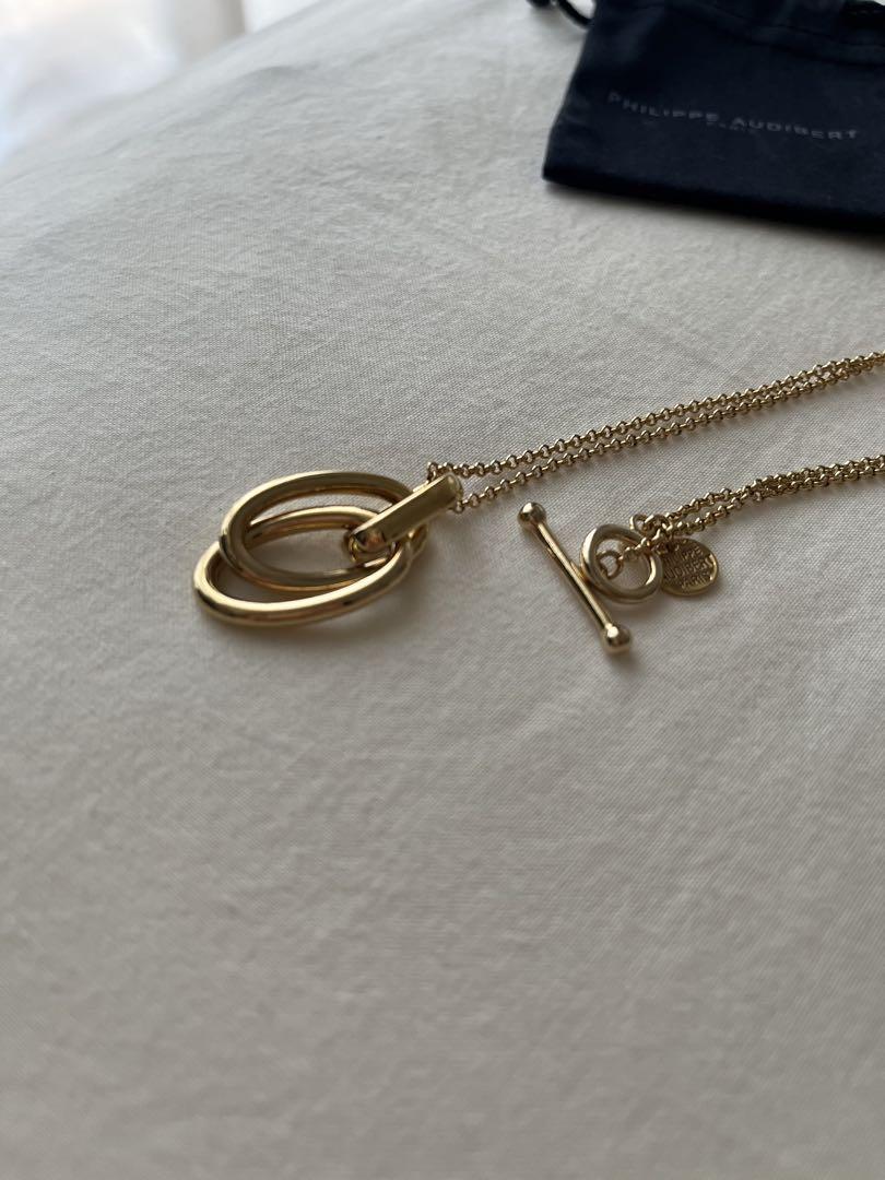 ＜PHILIPPE AUDIBERT＞JUDE チェーン ロング ネックレスGD