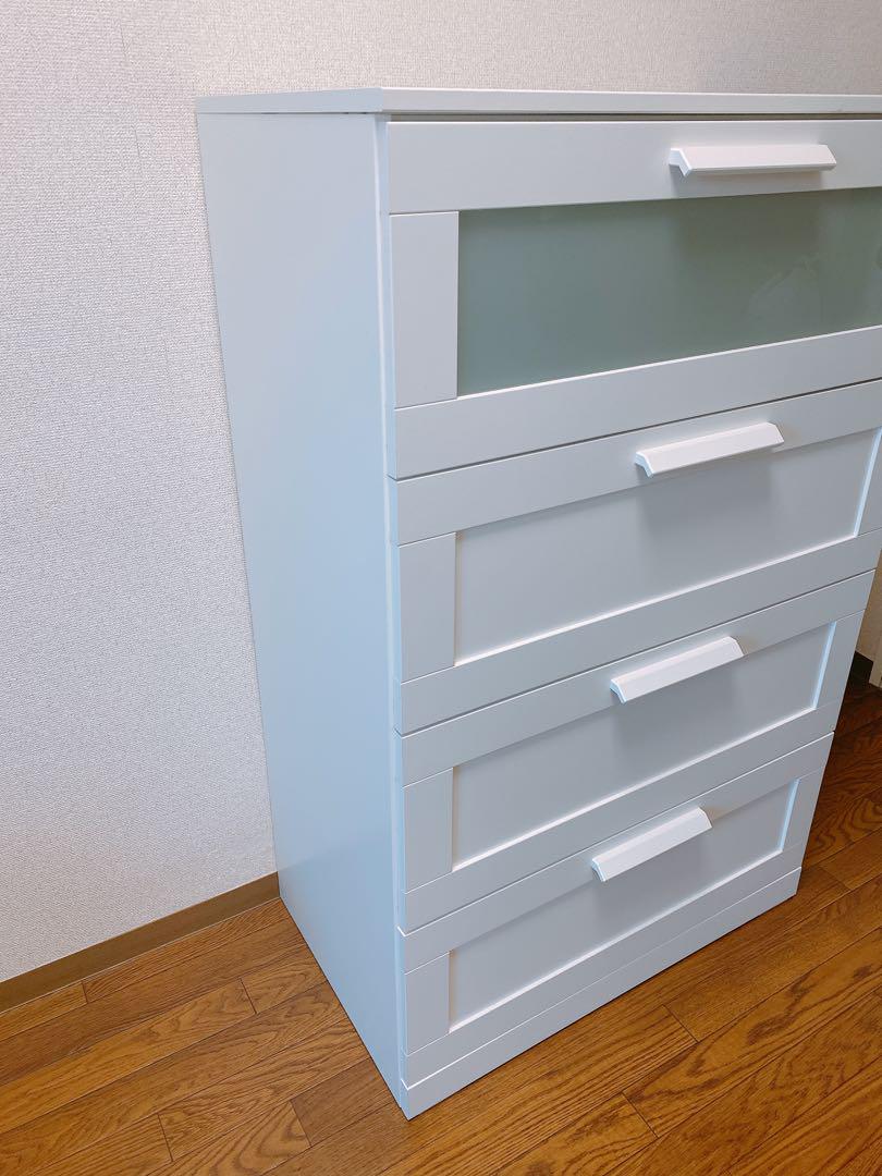 IKEA ホワイト　チェスト 4段 美品　送料込み