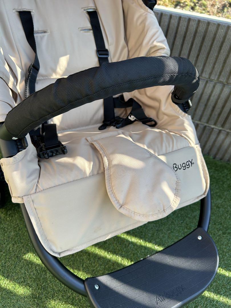 美品　エアバギーココ ベビーカー ベージュ ストライプ柄