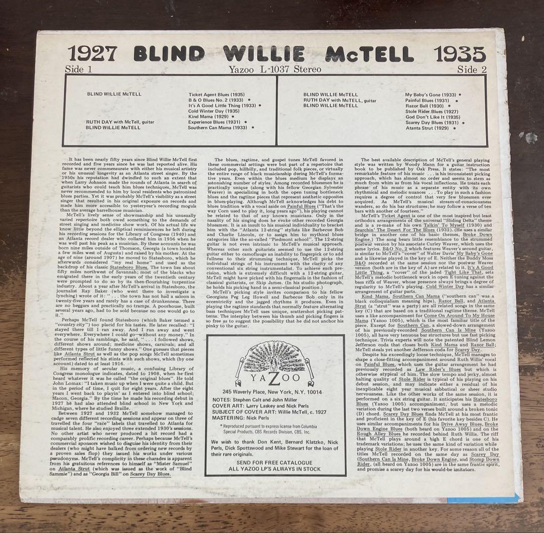 ◾️ブルース歴史的名盤 ■BLIND WILLIE McTELL ■ブラインド・ウ