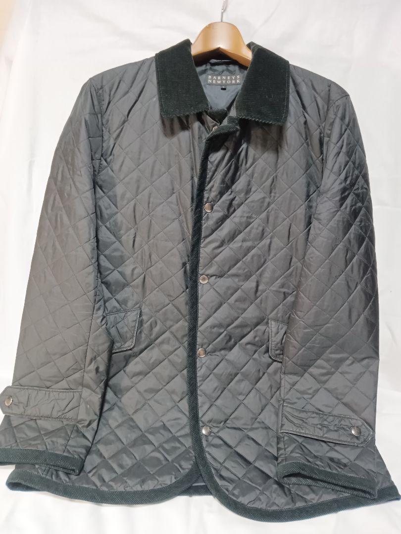 BARNEYS NEWYORK キルティングジャケット L 黒 襟コーデュロイ