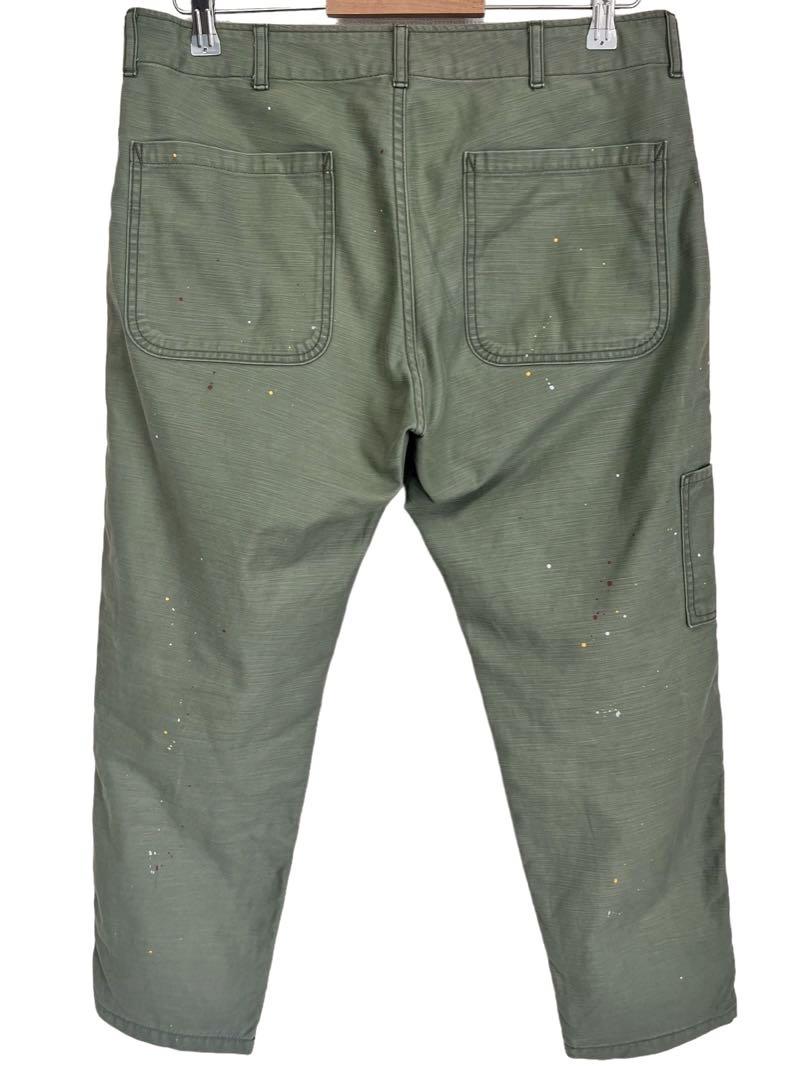 URBAN RESEARCH DOORS バックサテンベイカーパンツ ペンキ