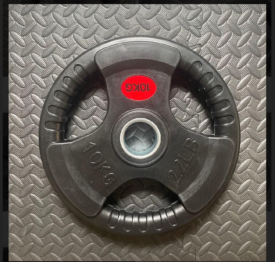 バーベルプレート［10kg×2］ラバーオリンピックシャフトΦ50mm - メルカリ