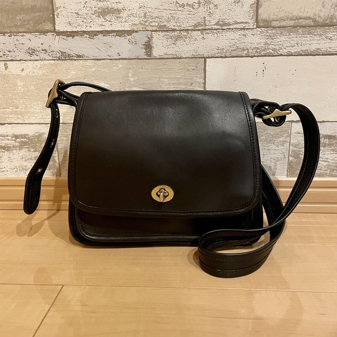 COACH オールドコーチ エルゴ ハンドバッグ 黒　ブラック　6202 オールドコーチ ☆USA製 レザー エルゴ ハンドバッグ ブラック