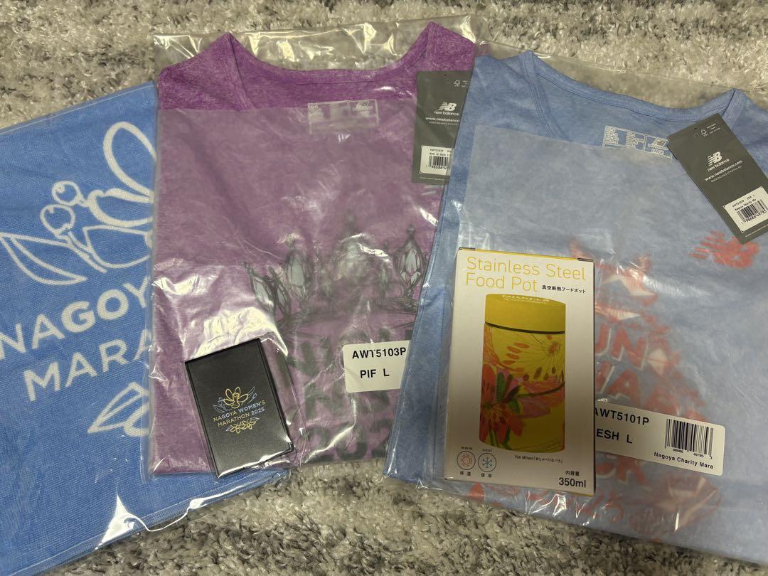 名古屋ウィメンズマラソン2025 Tシャツ2枚&タオル&フードポッ
