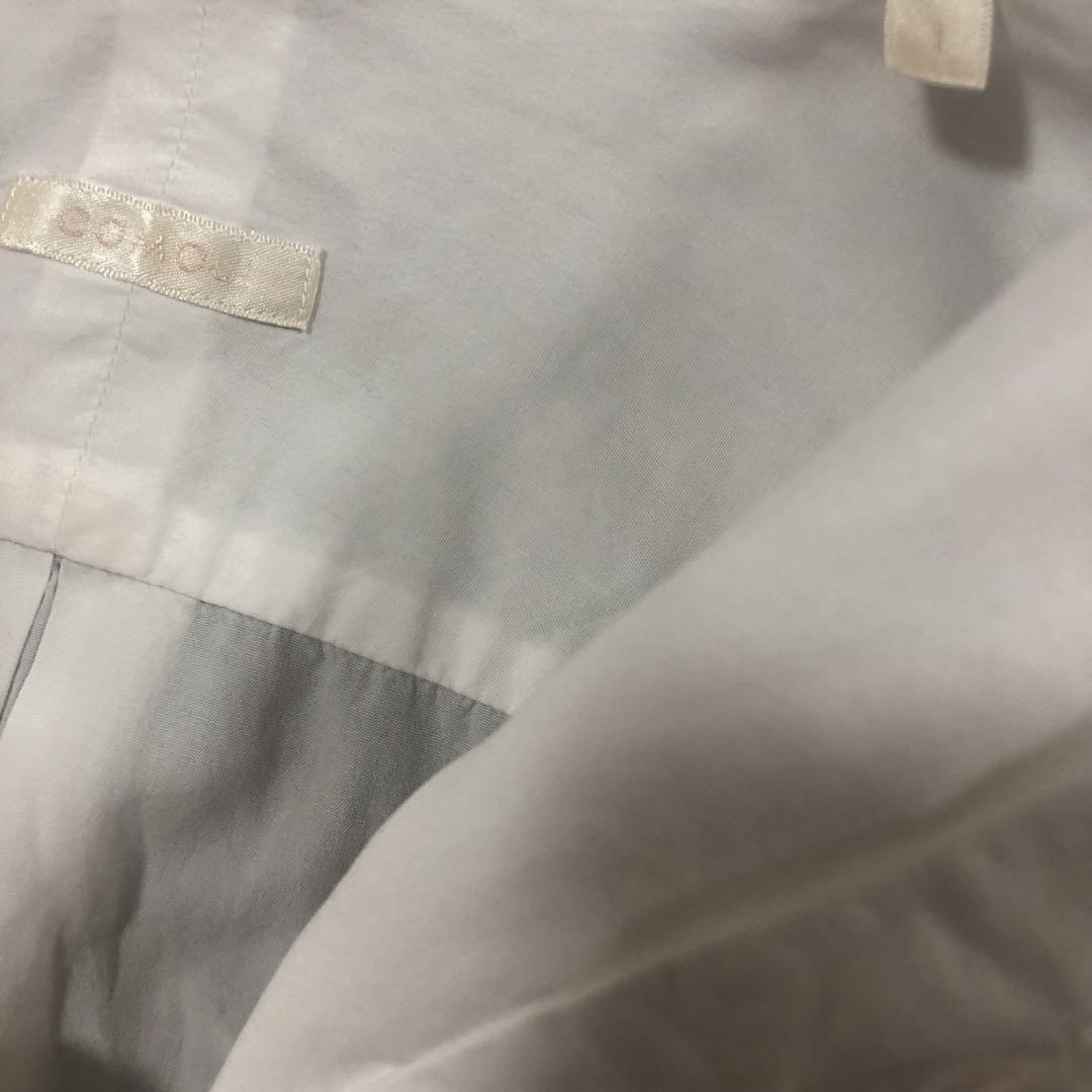 希少 美品 ダブルフロント コモリシャツ 白 comoli