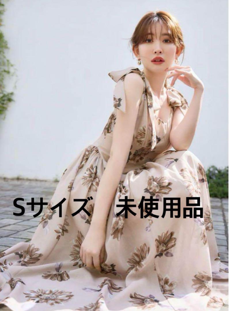 【herlipto】Sunflower-Printed Midi Dress S