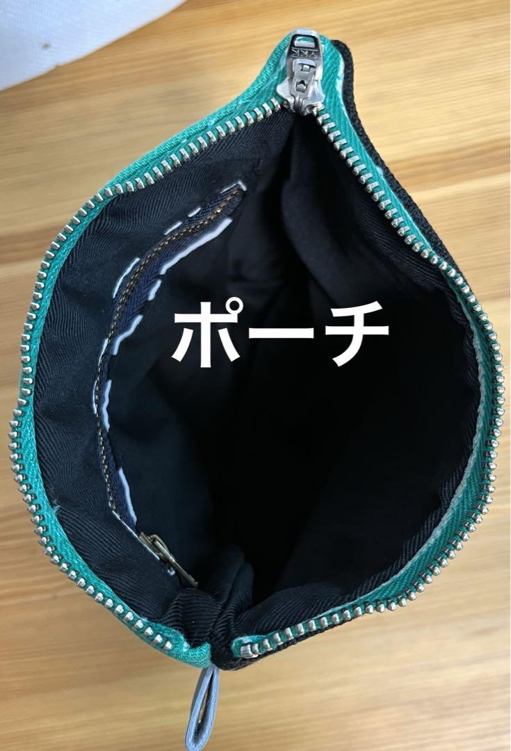 きょーたん様専用グリーンデニムリメイクバッグ（L）No.727