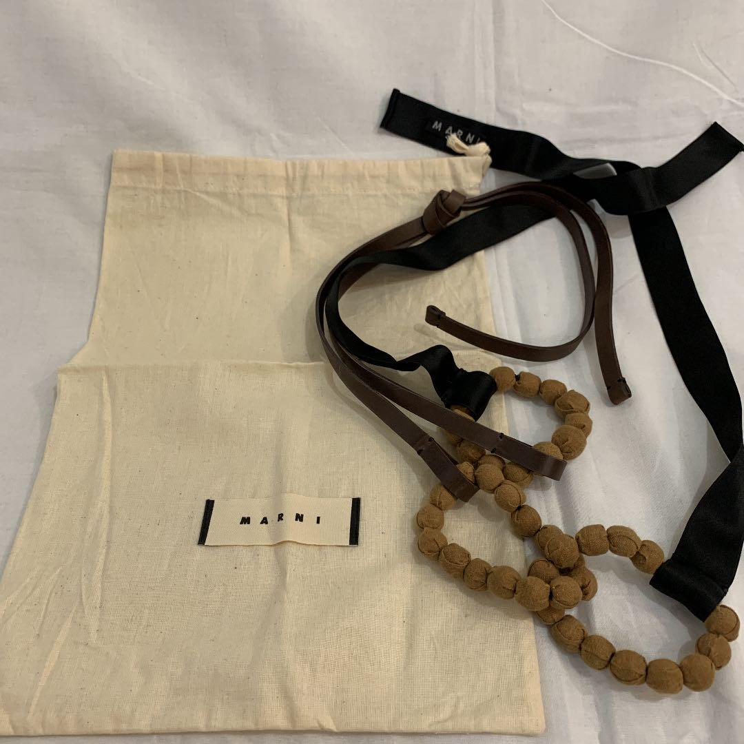 MARNI ネックレス　ブラウンボール