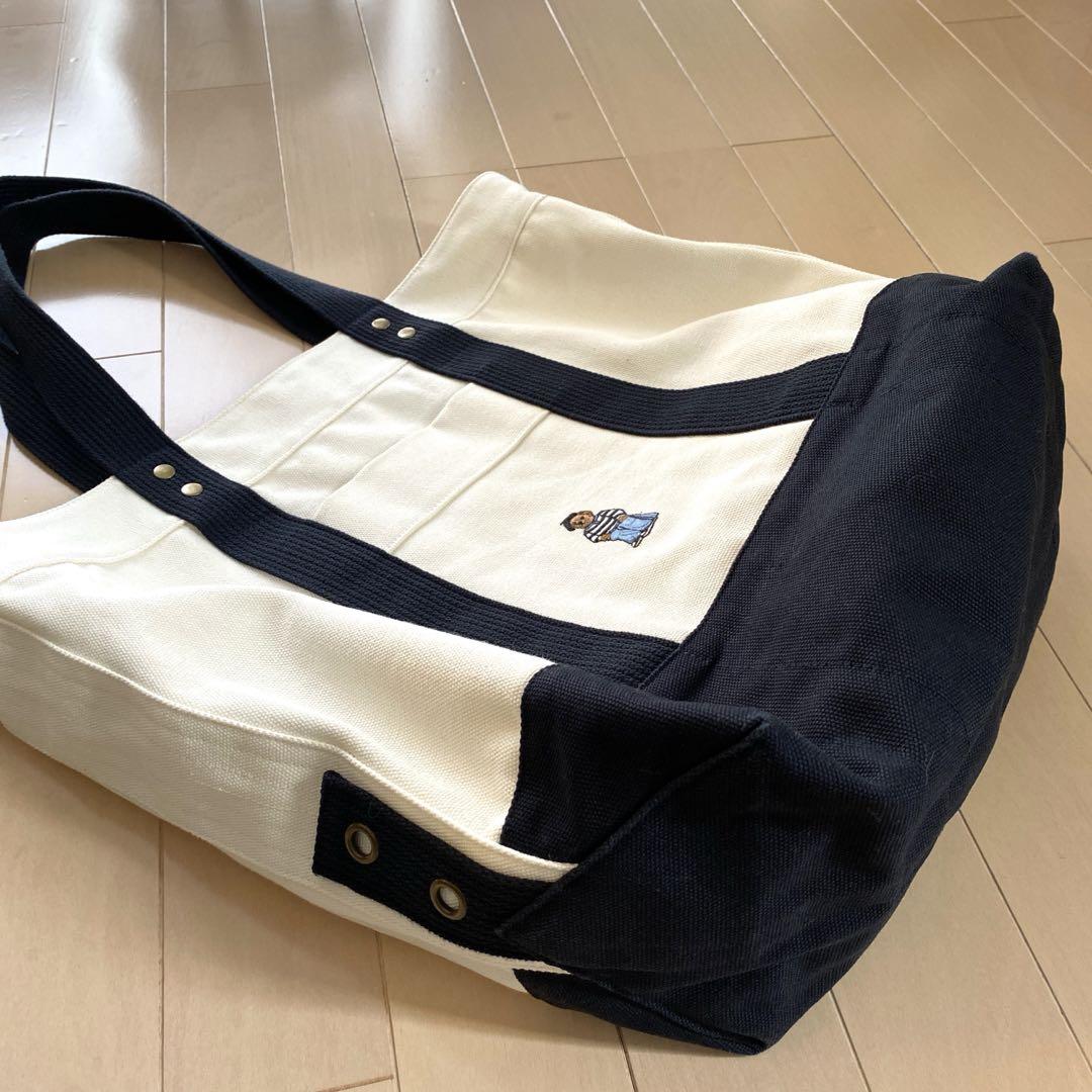 お値下げ！ポロラルフローレン ポロベア 刺繍トートバッグ オフ