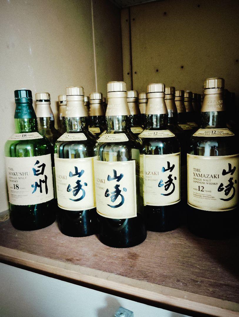 白州18年空瓶1本　山崎12年空瓶39本