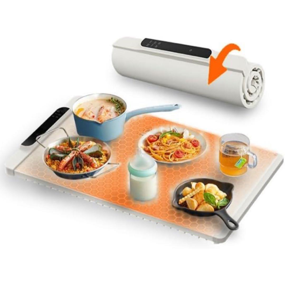 食品保温プレート 電気保温トレイ 解凍 発酵 10段階温度調整 卓上ヒーター