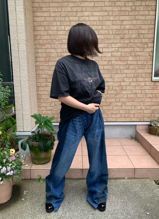 Leeリメイクフレアデニム リメイクデニム フレアパンツ