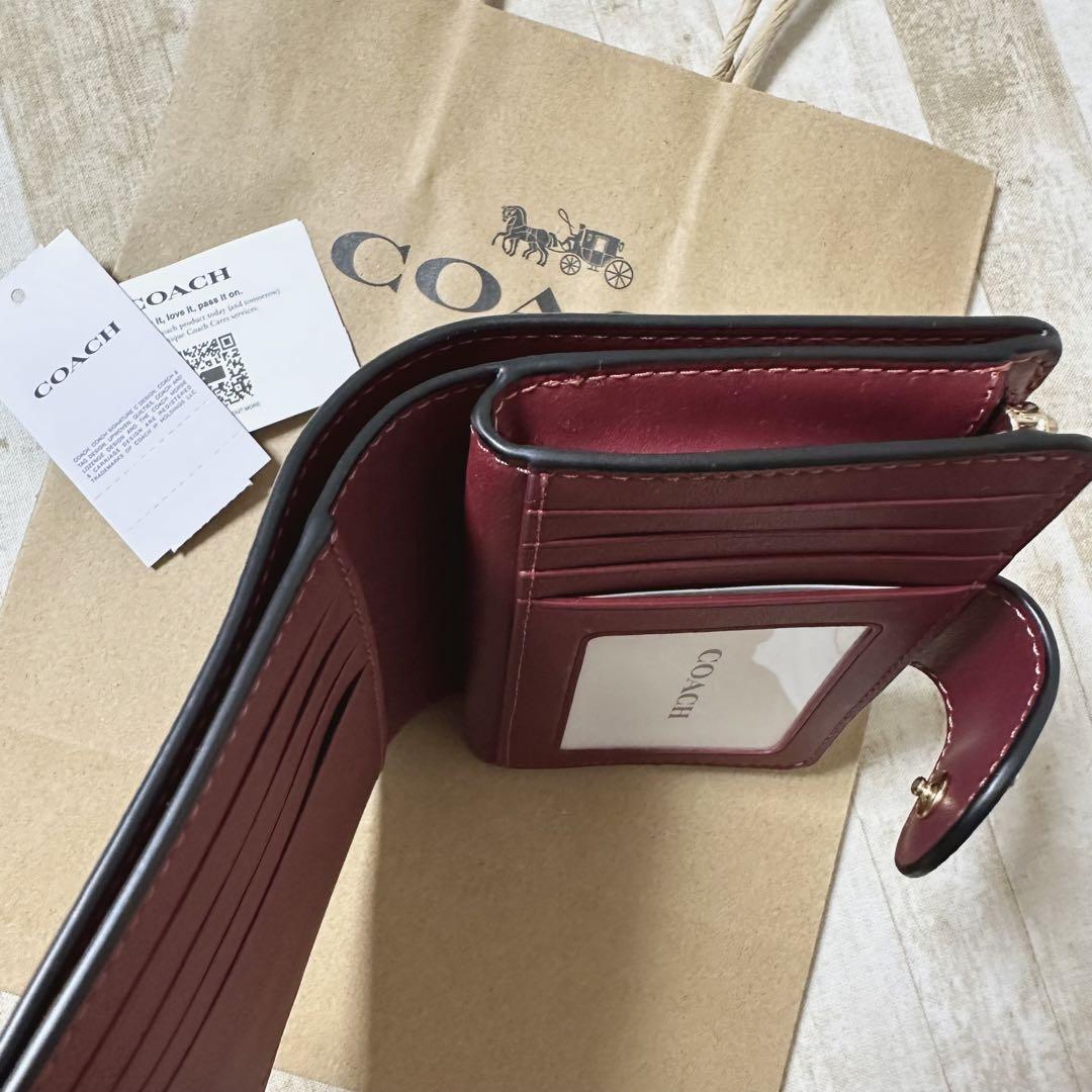コーチ パープル フラワー ロゴ  フローラル ミディアム財布 財布 新品未使用