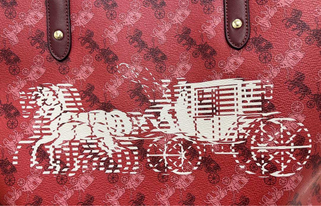⭐︎ COACH コーチ　トートバッグ　ホース　キャリッジプリント