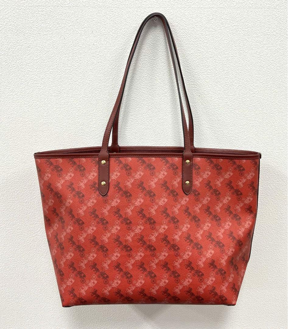 ⭐︎ COACH コーチ　トートバッグ　ホース　キャリッジプリント