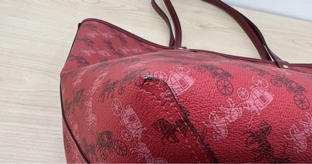⭐︎ COACH コーチ　トートバッグ　ホース　キャリッジプリント