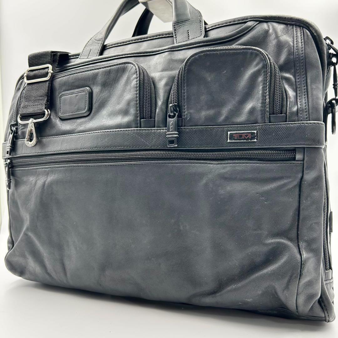 【美品】 TUMI ビジネスバッグ 2way ショルダー A4 ブラック 黒 希少品】 TUMI トゥミ オールレザー ビジネスバッグ 2way