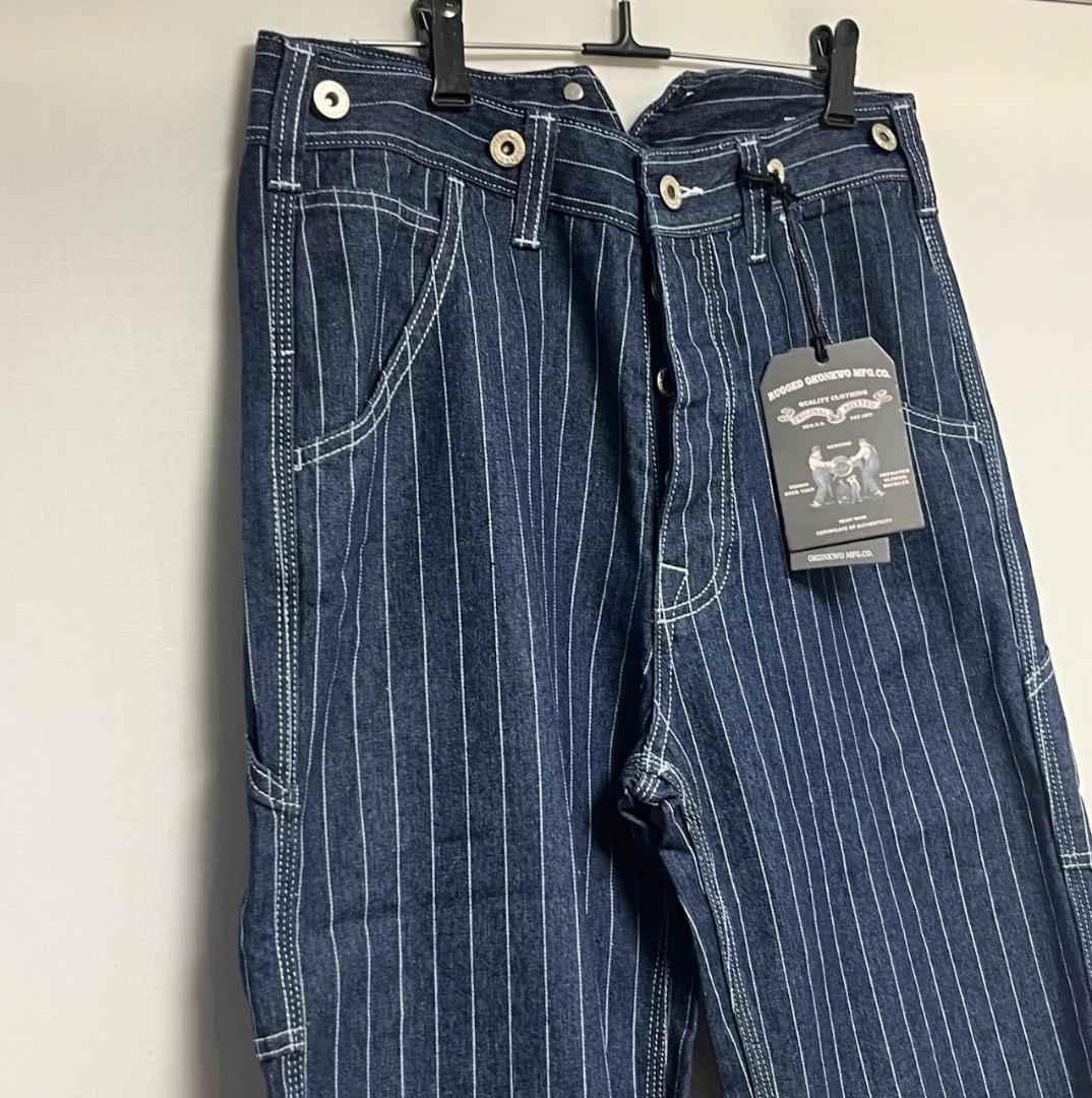 S ウォバッシュ パンツ デニム アメカジ ストライプ ヒッコリー