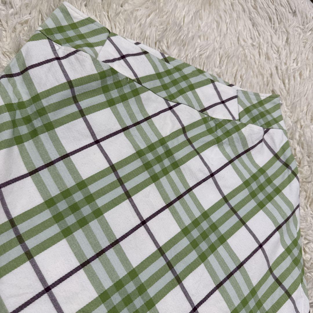 専用　BURBERRY LONDON チェック　緑　タイトスカート