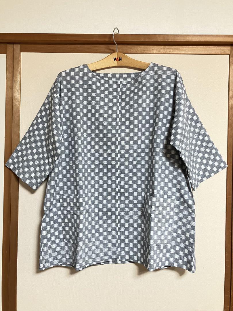 久留米絣（新反）のブラウス　2506-2