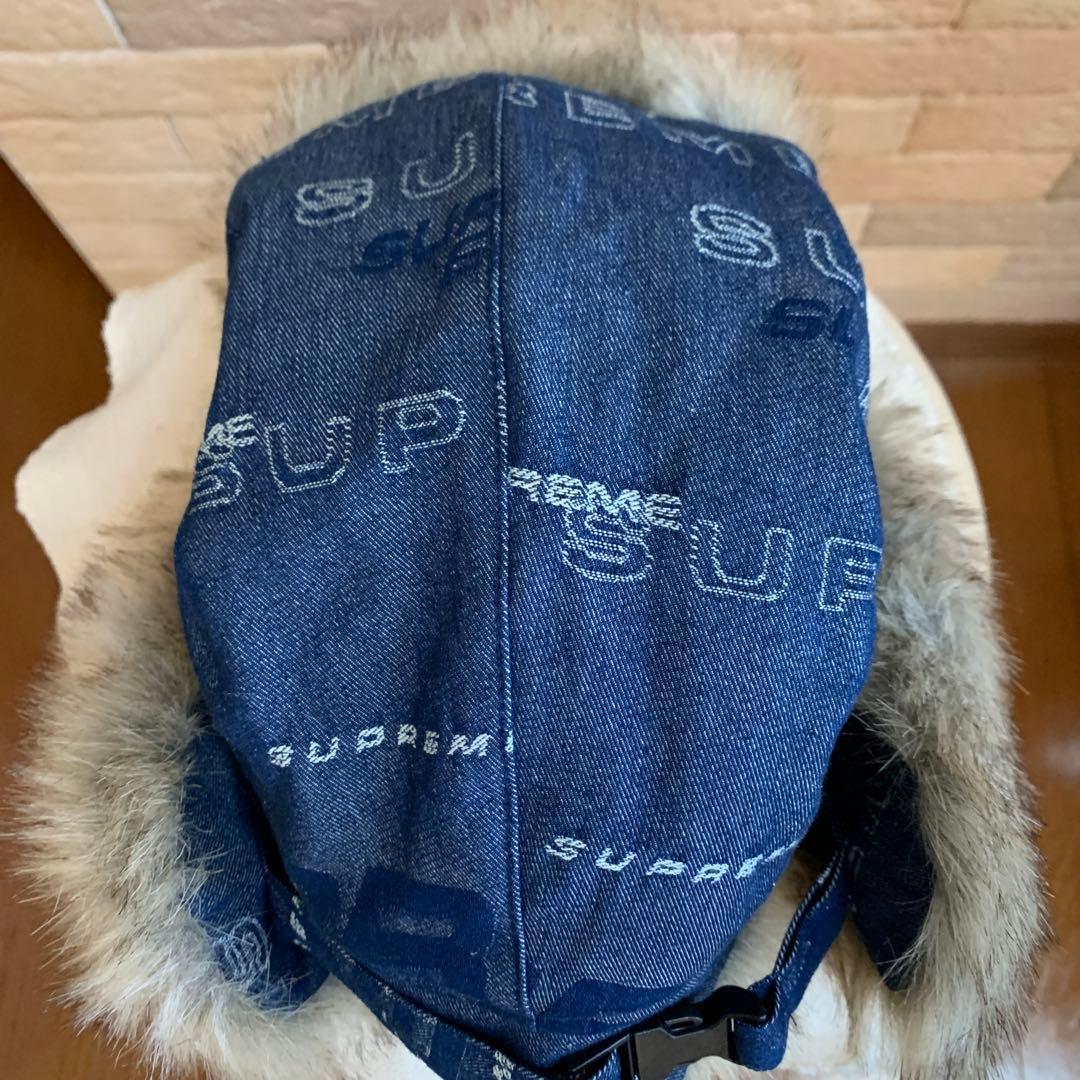 【未使用に近い】SUPREME メンズ デニムフライトキャップ 帽子 【未使用に近い】SUPREME メンズ デニムフライトキャップ 帽子