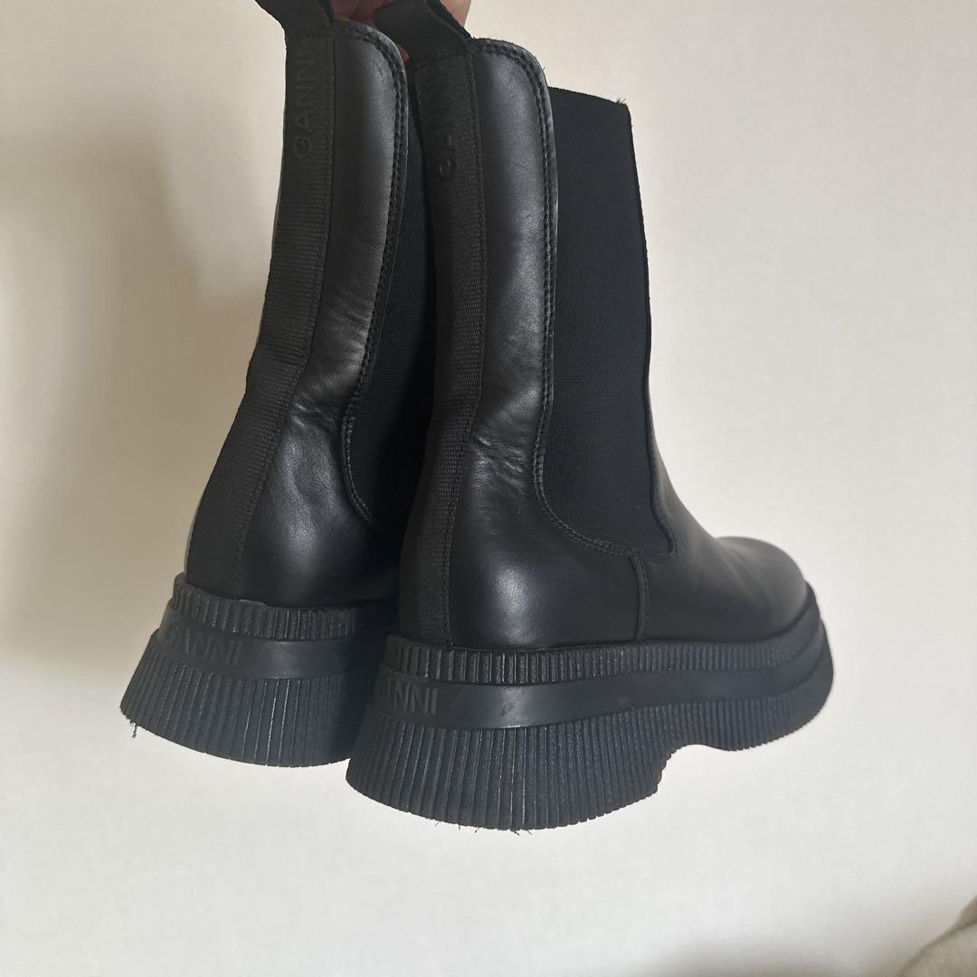 にぼし様専用☆GANNI 厚底 ショートブーツ レザー