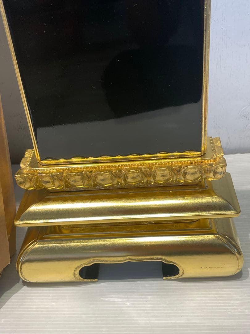 位牌 仏壇 仏具 未使用 黒金 置物 飾り コレクション 位牌 仏壇 仏具 未使用 黒金 置物 飾り コレクション