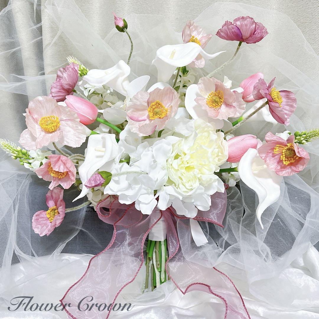 アーティフィシャルフラワーブーケ クラッチブーケ 結婚式 ウエディングブーケ