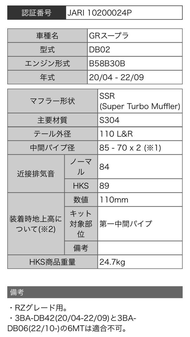 スープラ90 HKS