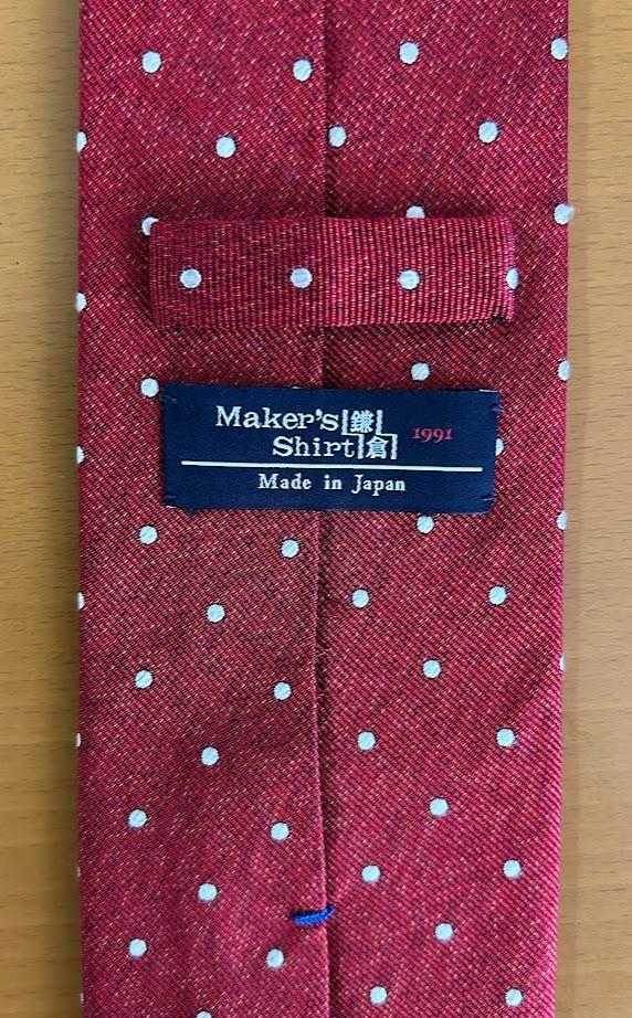 鎌倉シャツ ネクタイ レッド系 Maker's Shirt鎌倉 日本製 - メルカリ