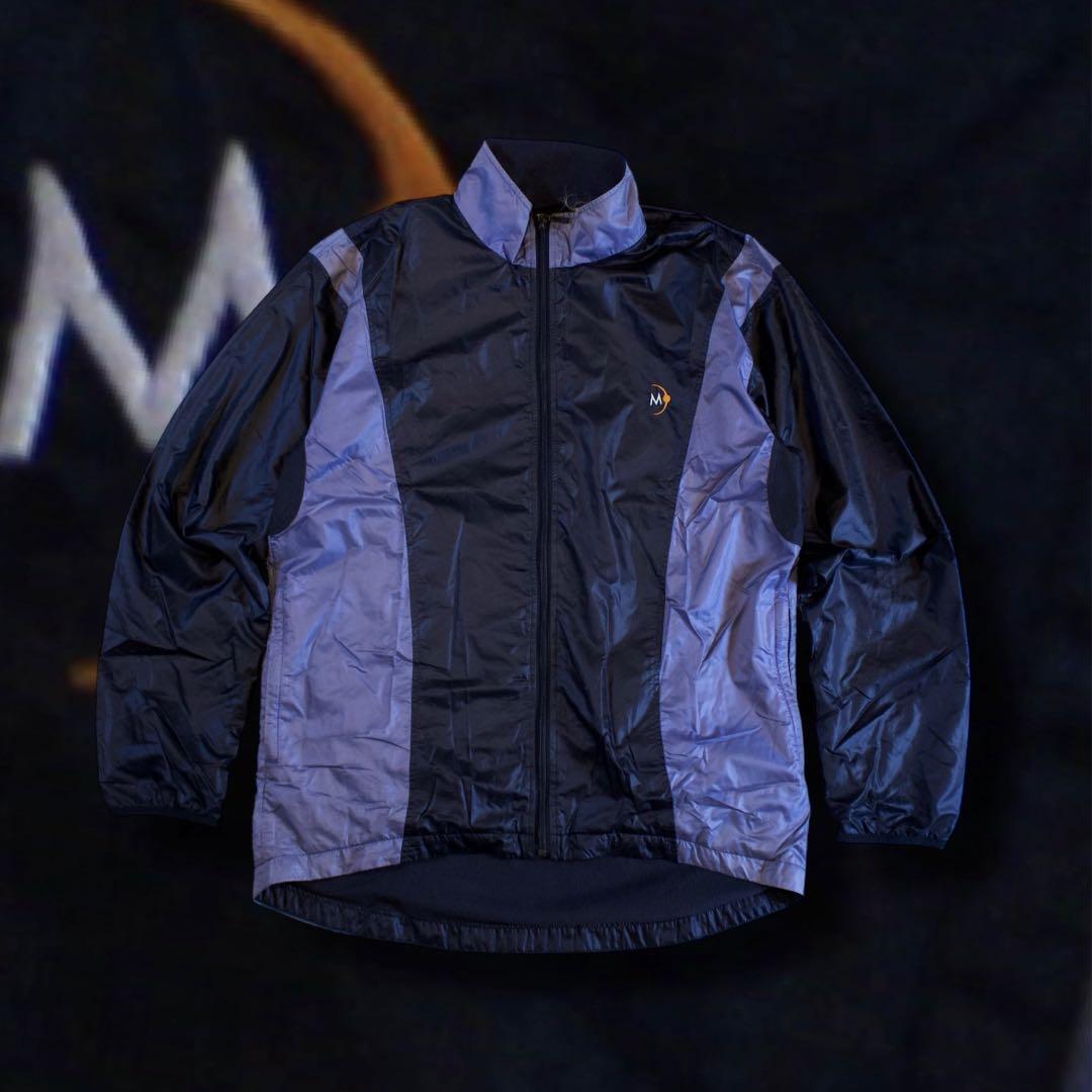 y2k MOONSTONE 中綿ナイロンジャケット ツートン ブラック テック系