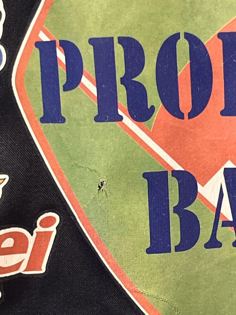 90s NPB プロ野球 スタジャン 古着 バックプリント レトロ 黒 韓国製