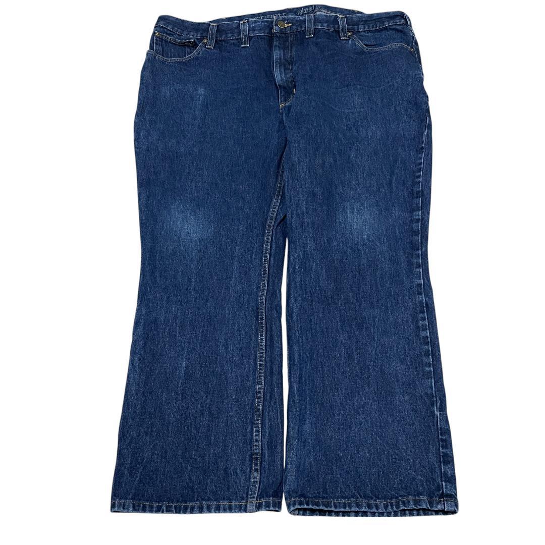 カーハートリラックスフィットデニムペインターパンツw44l30ジーンズ古着ブルー carhartt - カーハートリラックスフィットデニムペインター
